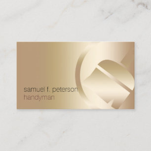 Painter Elegant Bold Paint Brush Icon Gold Business Card