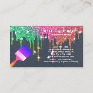 Painter Gold Drip Business Card