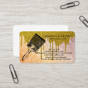 Painter Gold Drip Business Card