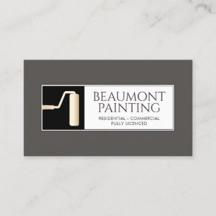 Painter Gold Roller Brush Business Card