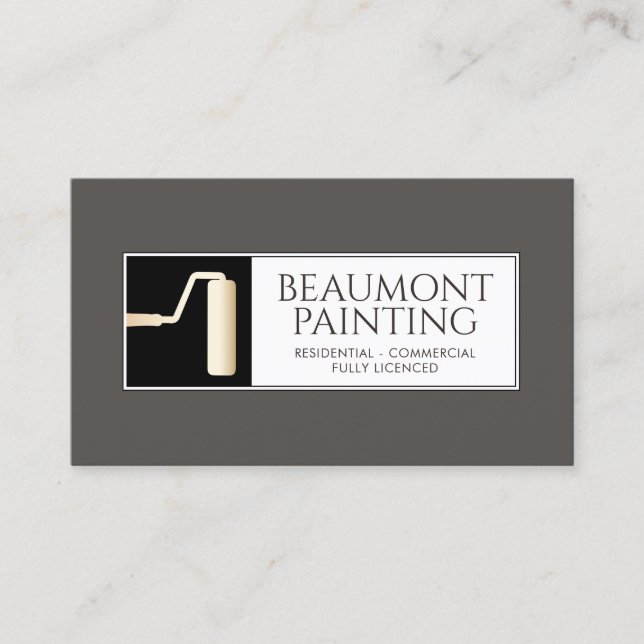Painter Gold Roller Brush Business Card (Front)