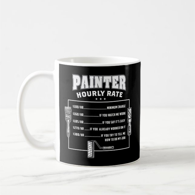 Painter Hourly Rate Coffee Mug (Left)