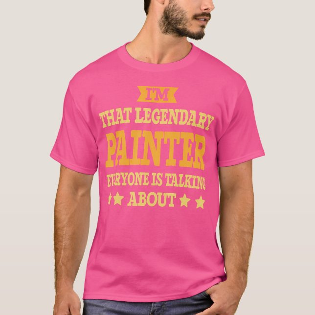 Painter Job Title Employee Funny Worker Profession T-Shirt (Front)