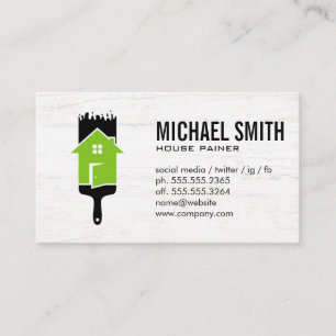 Painter Logo   Contractor   Home Repair Business Card