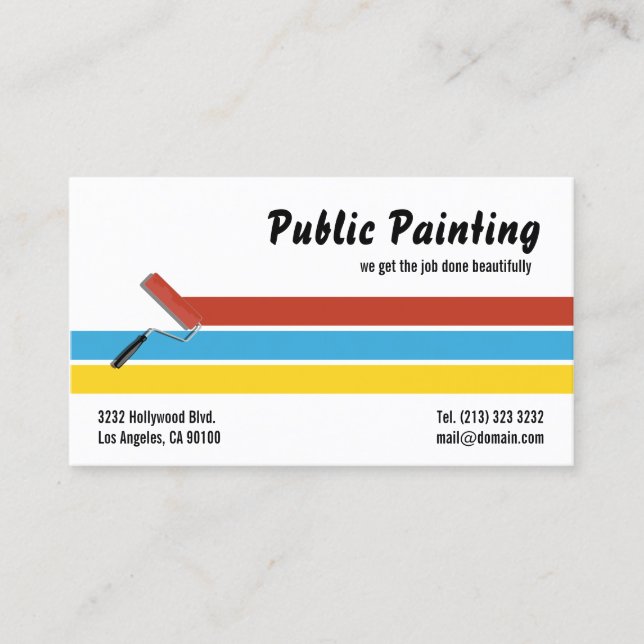 Painter Paint Roller Business Card (Front)
