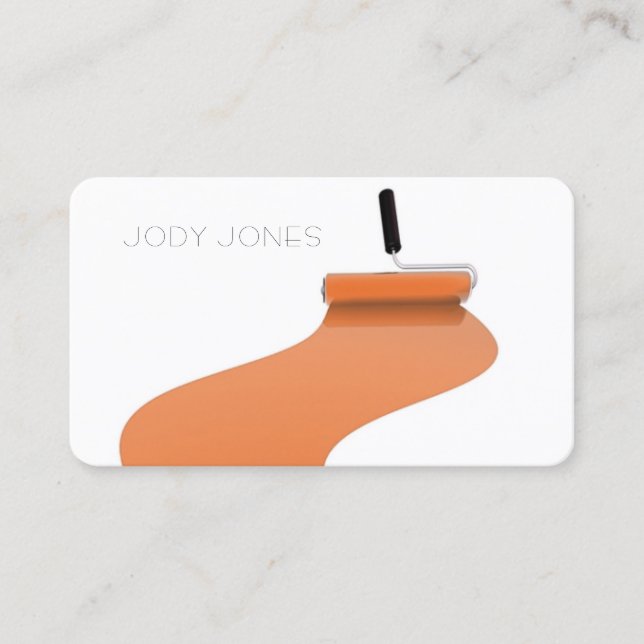 Painter Painting Roller Commercial Business Print Card (Front)