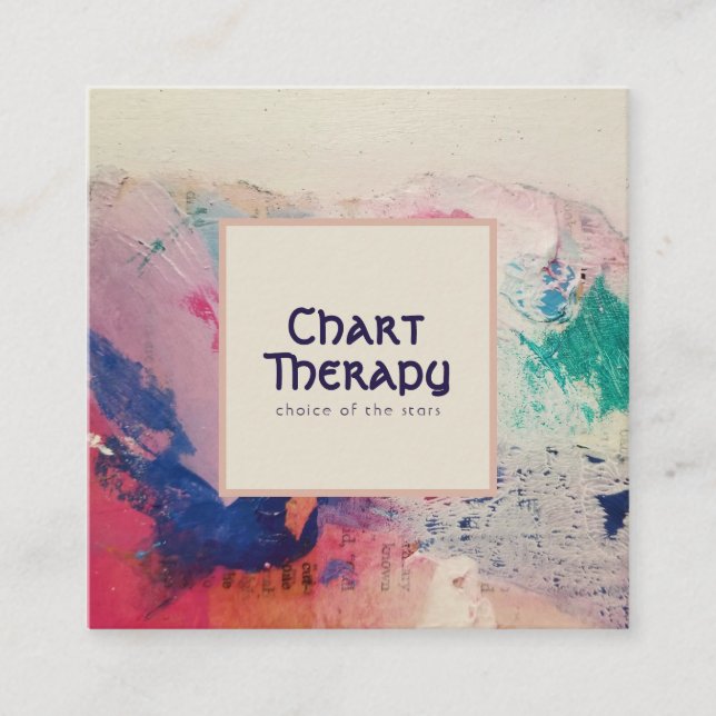 Painter Palette Square Business Card (Front)