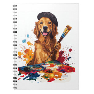 Painter Pup � Artistic Dog with Easel Notebook
