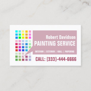 Painter Service Colour Master Paint & Decor Shop Business Card