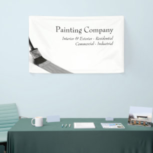 Painter Service Painting Company Brush Grey Banner