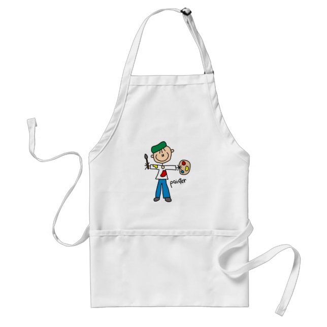 Painter Stick Figure Standard Apron (Front)
