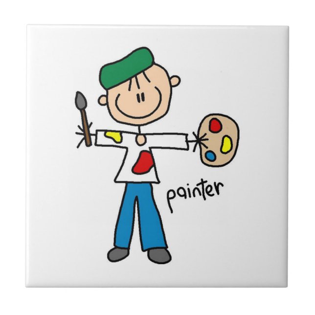 Painter Stick Figure Tile (Front)