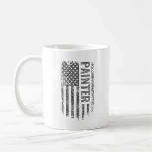 Painter USA Flag Distressed design Coffee Mug