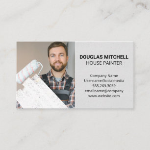 Painter with Paint Roller Business Card