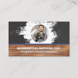 Painter with Paint Roller Skilled Tradesman Business Card