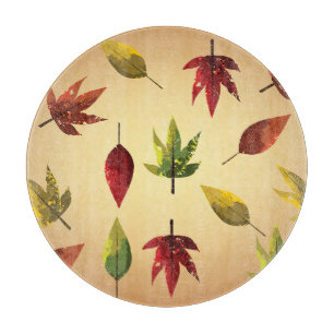 Painterly Autumn Leaves Cutting Board