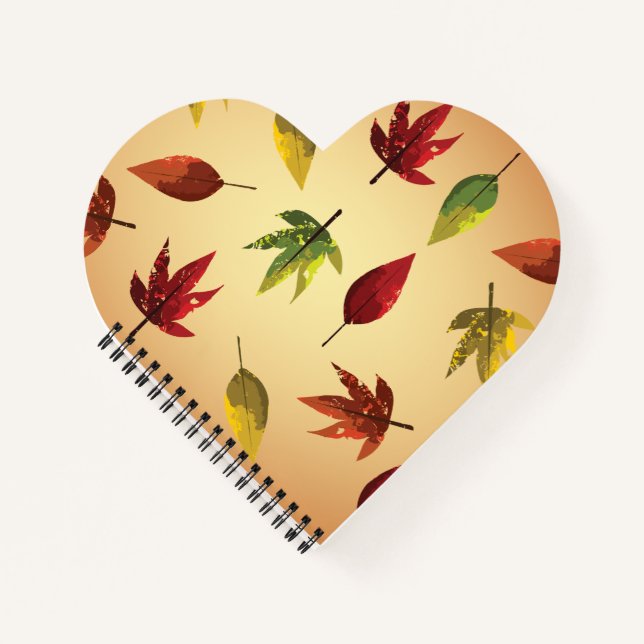 Painterly Autumn Leaves Notebook (Front)