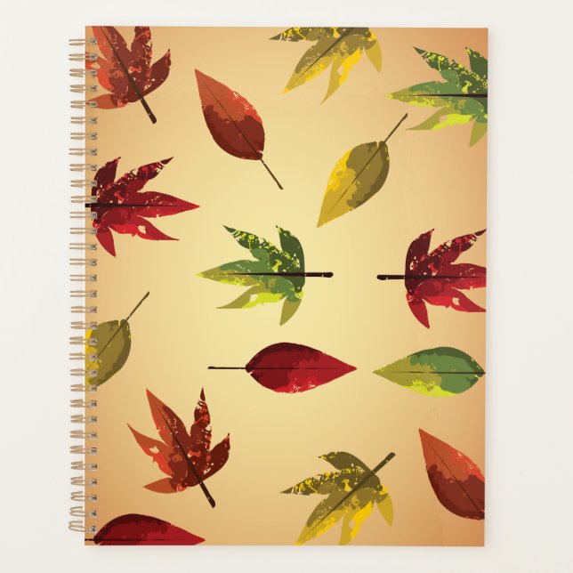 Painterly Autumn Leaves Planner (Front)