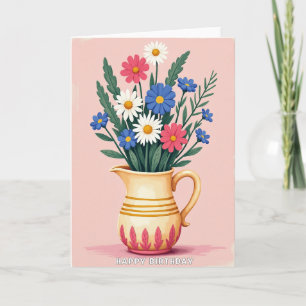 Painterly Bloom Birthday Card