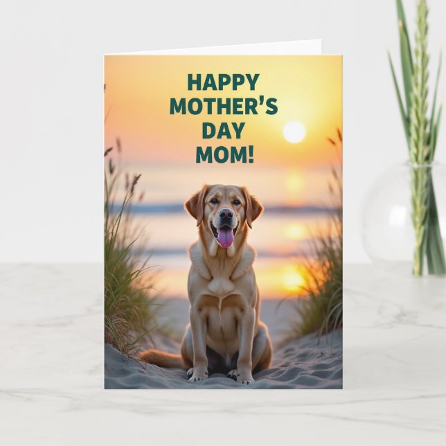 Painterly Canine Mothers Day Card (Front)