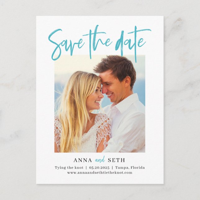 Painterly EDITABLE COLOR Save The Date Postcard (Front)
