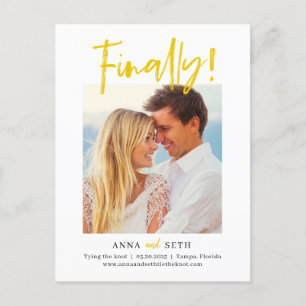 Painterly Finally EDITABLE COLOR Save The Date Postcard