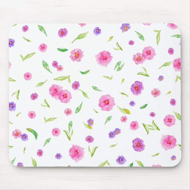 Painterly Floral Mouse Pad – Artistic Gift for Mom (Front)