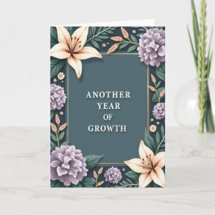 Painterly Growth Birthday Card