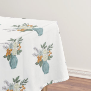 Painterly Hanukkah Floral Bouquet Tablecloth