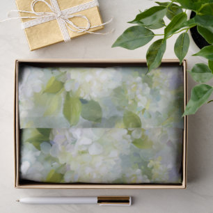 Painterly Hydrangea pattern Tissue Paper