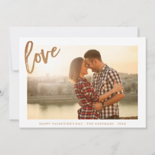 Painterly Love   Valentine's Day Photo Card   Gold