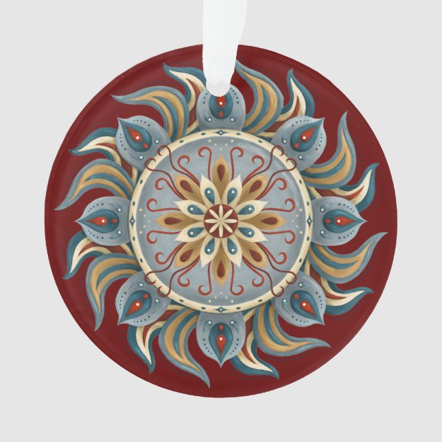 Painterly Mandala Ornament (Front)