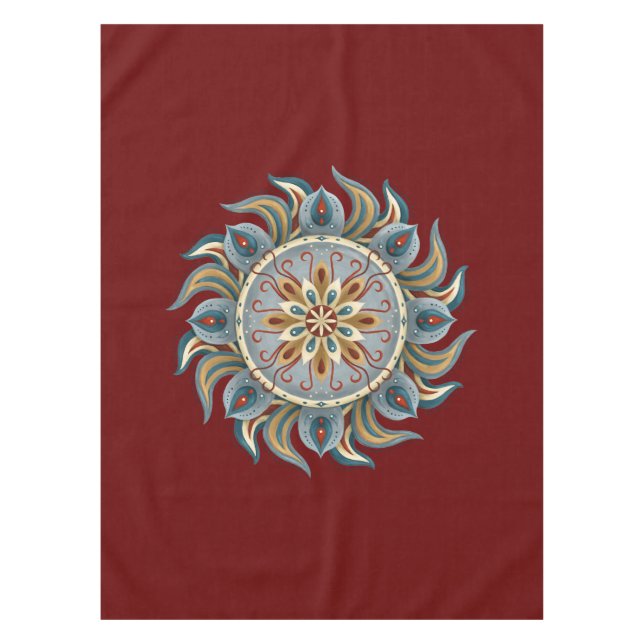 Painterly Mandala Tablecloth (Front)
