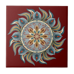 Painterly Mandala Tile