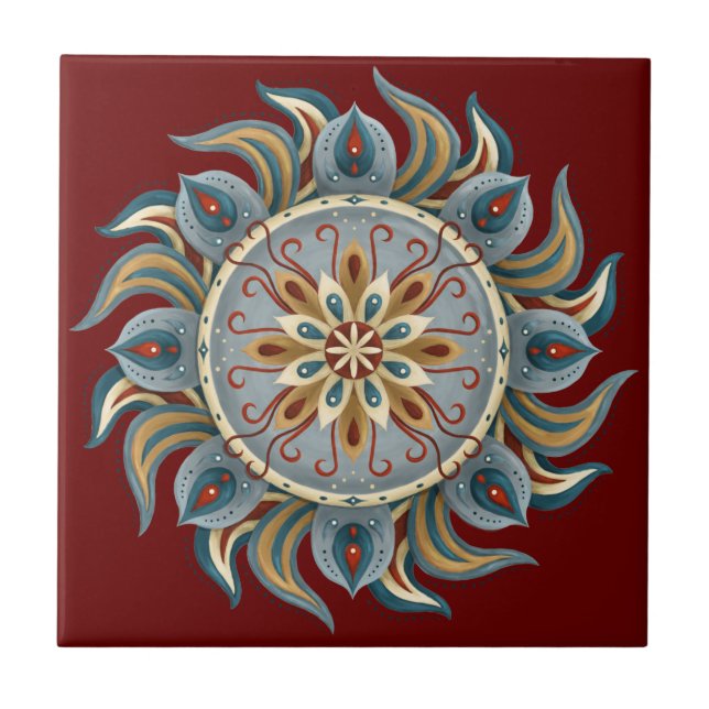Painterly Mandala Tile (Front)