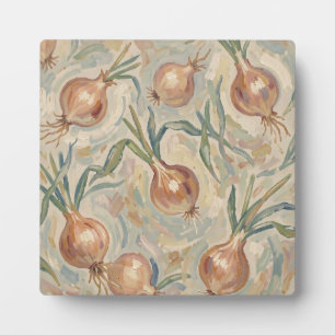 Painterly Onion Pattern Impressionist Art Plaque