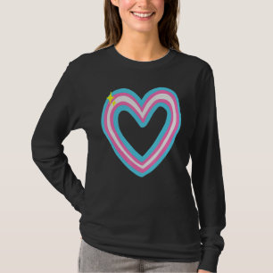 Painterly Pride Transgender Wave Flag Trans Pride T-Shirt