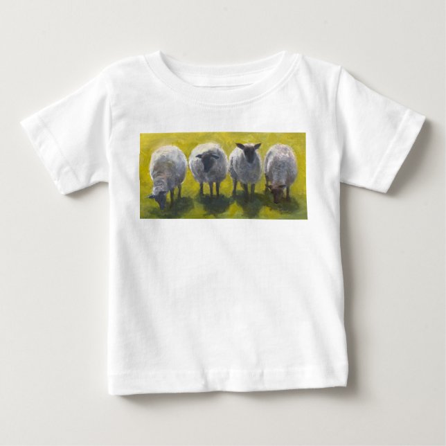 Painterly Sheep Baby T-Shirt (Front)