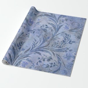 Painterly Smokey Blue Dreamy Hues Wrapping Paper