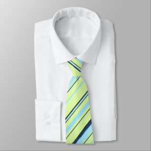 Painterly Striped Lime Two-Sided Wedding Tie
