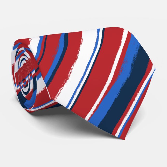 Painterly Striped Neckties (Rolled)