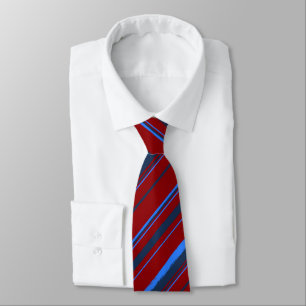Painterly Striped Red Single Sided Tie