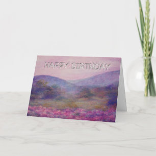 painterly summer nocturne birthday card