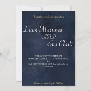 Painterly Watercolor Moody Wedding Invitation