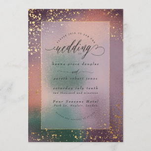 painterly wedding invitation (gold)