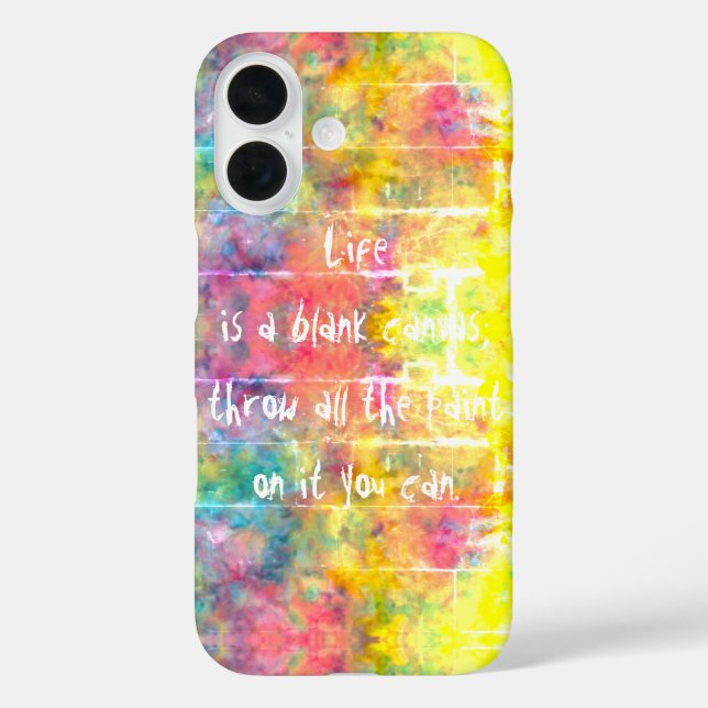 [Painter's Cloth]  Distressed Rainbow Tie-Dye Case-Mate iPhone Case (Back)