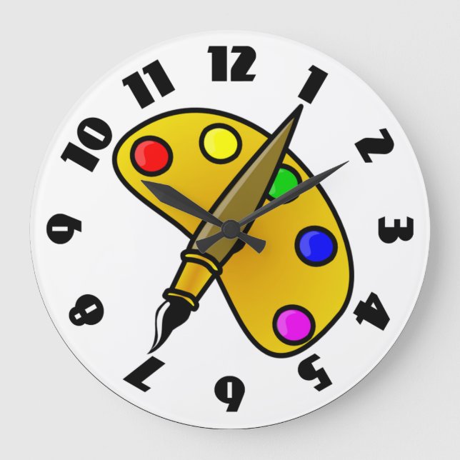 Painters Colour Palette Clock (Front)