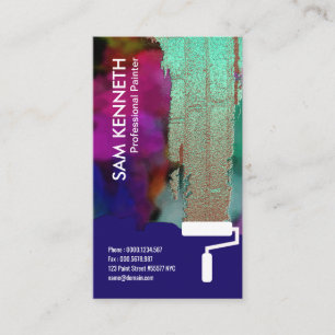 Painter's Fluorescent Wall Paint New Brick Wall Business Card