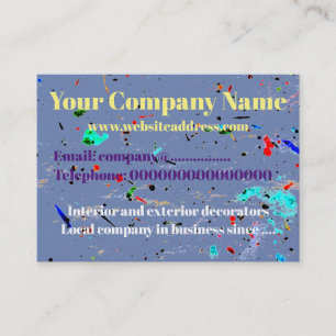Painters Paint Splashes Business Card