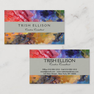 Painter's Palette Colourful Paint  Business Card